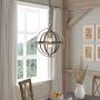 Odeums Antique Pendant Lights, Kitchen Island Pendant Lighting Fixture, Pendant Hanging Lights in Spherical Shade for Dining Room, Living Room, Hallway, Bedroom, Entryway