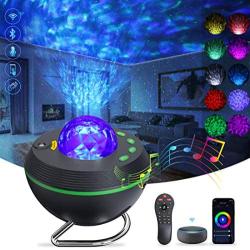 Star Projector Galaxy Projector Ocean Weave Night Light Projector with Bluetooth Speaker & Remote Control, Smart Voice Control Compatible with Alexa & Google Home, Perfect for Bedroom, Kids, Adults