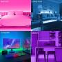 50ft Led Strip Lights Music Sync Color Changing 5050 RGB LED Light Strips Kit, Built-in Mic,App Control with Remote for Home Kitchen