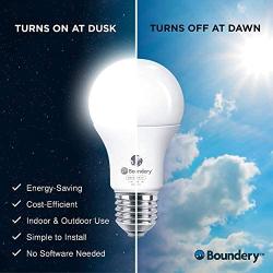 Night2Day Dusk to Dawn LED Light Bulb by Boundery- E26 Dusk to Dawn LED Outdoor Lighting with LED chip, 8W=100W, 120VAC, 5000-5500K - Dusk to Dawn Light Bulbs Outdoor and Indoor Use (1 Bulb)