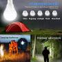 Light Bulb Solar Lights Outdoor 130LM Portable Solar Panel Powered Lamps Rechargeable LED Bulb Lights for Coops Shed Hiking Fishing Camping Tent Lighting (2 Pack)