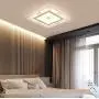 LAKIQ Dimmable Modern LED Chandelier Square Acrylic Flush Mount Ceiling Lighting Fixture Nordic Ultrathin Close to Ceiling Light for Bedroom Living Room Dining Room (Stepless Dimming, 8)