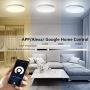 Smart Ceiling Light Flush Mount, Wixann Music Sync Led WiFi Morden Ceiling Light Fixture Work with Alexa Google Home, 2400LM 2700-6500K Ceiling Lamp for Bedroom Living Room Dining Room,16 Inch 24W