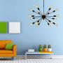 VINLUZ Modern Farmhouse Chandelier Lighting-18 Lights Sputnik Chandelier Black Industrial Pendant Semi-Flush Mount Ceiling Light Fixture VINLUZ Modern Farmhouse Chandelier Lighting-18 Lights Sputnik Chandelier Black Industrial Pendant Semi-Flush Mount Ceiling Light Fixture
