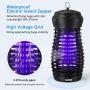 GLOUE Bug Zapper for Outdoor - High Powered Waterproof Electric Mosquito Zapper Killer, Insect & Fly Trap , Light Bulb Lamp for Backyard, Garden, Patio, Home GLOUE Bug Zapper for Outdoor - High Powered Waterproof Electric Mosquito Zapper Killer, Insect & Fly Trap , Light Bulb Lamp for Backyard, Garden, Patio, Home