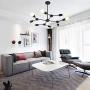 Semi Flush Mount Ceiling Light Black MELUCEE 8-Light Sputnik Chandelier Mid Century Modern Light Fixture for Dining Room Kitchen Living Room Foyer and Hallway