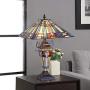 Cotoss Tiffany Table Lamp Mission Stained Glass Table Lamp 3 Light Tiffany Lighting Lamp W16''xH23'' Desk Lamp Tiffany Lamp for Bedroom Living Room