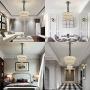 Raindrop Crystal Chandelier Lighting, 3 Way Dimmable LED Crystal Ceiling Hanging Pendant Light Fixture D12'' 5-Tier Modern Chandelier for Bedroom Dining Room Living Room Kitchen Island Foyer Entryway