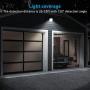TORCHSTAR Outdoor LED Solar Powered Motion Sensor Light, IP65 Waterproof Wireless Outdoor Wall Lighting for Driveway, Patio, Garage, Porch, 6500K Pure White, Black, Pack of 4