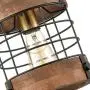 EUL Rustic Kitchen Pendant Hanging Light Wood & Metal Wire Cage Ceiling Lamp Shade Distressed Brown
