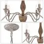 GOMUNIN Vintage Wooden Farmhouse Chandelier Retro Hanging Light Rust Arms Pendant Lighting,for Dining Room Kitchen Living Room,Metal & Wood,6 Lights GOMUNIN Vintage Wooden Farmhouse Chandelier Retro Hanging Light Rust Arms Pendant Lighting,for Dining Room Kitchen Living Room,Metal & Wood,6 Lights