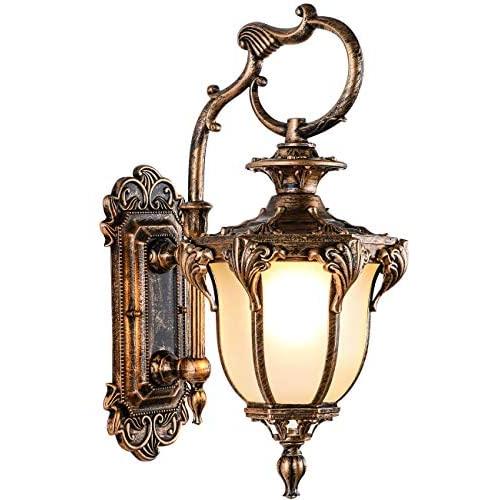 LONEDRUID Led Outdoor Wall Light Fixtures Bronze 21.26H Exterior Wall Lantern Waterproof Sconce Porch Lights Wall Mount for House, UL Listed