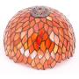 Tiffany Lamp Red Wisteria Style Table Desk Reading Light W12H18 Inch Tall S523R WERFACTORY LAMPS Parent Lover Friend Kid Living Room Bedroom Study Office Coffee Bar Bookcase Bedside Antique Craft Gift