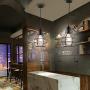 Qamra Iron Art Pendant Lighting, Vintage Industrial Farmhouse Geometry Cage Hanging Ceiling Light Fixtures for Kitchen Island Dining Room Living Room Hallway Bedroom Entryway (Black)