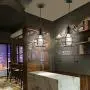 Qamra Iron Art Pendant Lighting, Vintage Industrial Farmhouse Geometry Cage Hanging Ceiling Light Fixtures for Kitchen Island Dining Room Living Room Hallway Bedroom Entryway (Black)