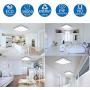 Led Square Ceiling Light Airand 24W 2050LM 12.8in Flush Mount Light Fixture Ceiling Lights Waterproof No Flicker IP44 80Ra+ 5000K Cold White Led Light for Bedroom Kitchen Bathroom（Cold White）