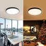 Round Led Ceiling Light Fixtures - 24inch LED Flush Mount Ceiling Light,48W (260W Equivalent),2880lm,Dimmable 2800-6500K, 90Ra+,ETL List,Modern Ceiling Lamp