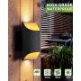Aluminum Outdoor Wall Sconce, LMS Up and Down Outdoor Wall Mount Light Fixture with 11W COB LED 3000K Warm White, Sanded Dark Gray Finish, Pack of 2, LMS-WL2-YT