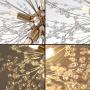 LLHZSY Modern Firework Chandelier 8-Lights Dandelion Sputnik Chandelier Gold Crystal Pendant Lighting Ceiling Light Fixture for Bedroom Living Room Dining Room