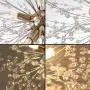 LLHZSY Modern Firework Chandelier 8-Lights Dandelion Sputnik Chandelier Gold Crystal Pendant Lighting Ceiling Light Fixture for Bedroom Living Room Dining Room