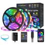Arzerlize Led Strip Lights 32.8Ft, Bluetooth Led Lights for Bedroom, 300 RGB LEDs 16 Million Color Changing Room Lights with Remote, Smart Rope Lights Music Sync Scheduled On/Off Waterproof