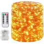 Fairy Lights, 66ft 200 Led Outdoor String Lights, Waterproof Battery Operated Copper 8 Lighting Modes, Chirstmas Party Bedroom Garden(Warm White)