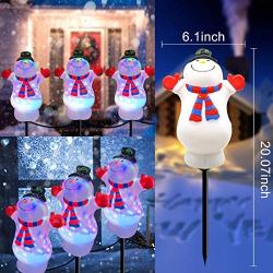 Christmas Decorations Snowman Pathway Light Outdoor, Waterproof Landscape Path Lights Decor 3 in 1 Outdoor Stake Decoration for Patio, Yard, Garden, Lawn Decoration