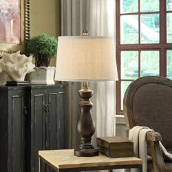 Crestview Collection Tempe 27.5 Inch Traditional Metal Oil Rubbed Bronze Table Lamp for Living Room, Bedroom and Home Office