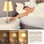 Lifeholder Bedside Lamp, Dimmable Touch Lamp with Dual USB Charging Ports, Crystal Table Lamp Include Edison Bulb, Golden USB Lamp for Bedroom,Living Room,Office
