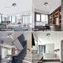 LED Ceiling Light 18W Modern Curved Design Geometric LED Ceiling Lamp 3 Built-in LED Boards Natural White 1600lm 4000K Metal Ceiling Lighting Fixture for Bedrooms Living Rooms Kitchen Office 85V-265V