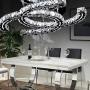 LAKIQ LED Crystal Flush Mount Ceiling Lighting Fixture Modern Living Room Bedroom Close to Ceiling Light with Sparkling Crystal Beads(11’’, White Light)