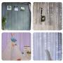 BLBO Curtain String Lights, Fairy Lights for Bedroom 9.8 Ft with 300 LED, 8 Lighting Modes for Brithday, Party Indoor Wall Decorations Cool White