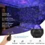 LUNSY Starry Night Light Projector 3 in 1, Built-in Music Speaker, LED Nebula Cloud/Moving Ocean Wave Projector for Bedroom Birthday Ambiance Party