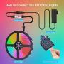 MustWin 40ft Led Strip Light 360 5050 LEDs Flexible Color Changing LED Lights with 44 Keys RF Remote Controller & 24V Power Supply Dimmable Tape Light Kit for Home Room Kitchen Bar Party Decoration