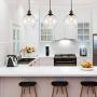 Pendant Light Glass Ceiling Pendant Lamp Glass Hanging Lamp with Adjustable Cord for Kitchen Dining Living Room Bedrooms or Office Space