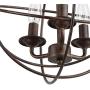 KSANA Industrial Chandelier for Dining Room, Rustic Bronze Orb Pendant Light Fixture for Kitchen Island, Bedroom, Living Room and Foyer