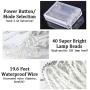 Lwind Battery Operated Stars String Lights ,19.68 FT 40 LED 2 Modes Warm White String Lights for Bedroom Wedding Party Garden Decoration (Stars, Warm White)