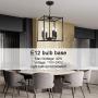 Farmhouse Lighting Chandelier Light Fixtures Ceiling Hanging Oil Rubbed Bronze 4 Lights E12 Base for Entryway Dining Room Lights by Lucidce