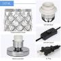 Crystal Table Lamp Nightstand Decorative Desk Lamp with Crystal Beads Small Bedside Modern Table Light for Bedroom, Living Room, Dining Room, Office