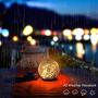 Solar Garden Ball Lights, Crack Glass Ball Solar Globe Lights, Solar Ground Light Outdoor Decorative, 35 LED Solar Pathway Lights Outdoor Garden Decor, Warm White LED Lights Ball, Waterproof, 1 Globe