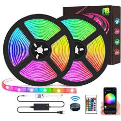 LED Strip Lights Kit 50ft(15M), Waterpoof Smart WiFi Wireless Phone Controlled Light Strip Kit 5050 RGB Works with Google Assistant and Alexa,for TV,Bedroom,Party and Home Decoration