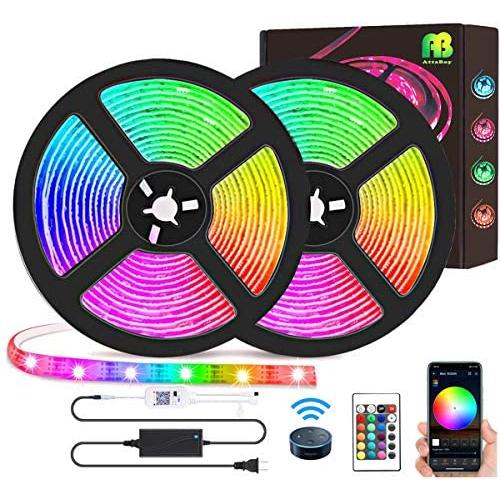LED Strip Lights Kit 50ft(15M), Waterpoof Smart WiFi Wireless Phone Controlled Light Strip Kit 5050 RGB Works with Google Assistant and Alexa,for TV,Bedroom,Party and Home Decoration
