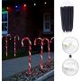 Candy Christmas Lights, Candy Cane Lights Outdoor Pathway, Pathway Markers, Christmas LED Yard Lawn Pathway Markers, Christmas Indoor and Outdoor Decoration Lights UL588 Certified,18ft Length (White)