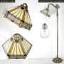 Tiffany Mission Style Reading Floor Lamp Lighting W12H64 Inch Yellow Stained Glass Hexagon Lampshade Antique Adjustable Arched Base S011 WERFACTORY Lamps Living Room Bedroom Beside Table Desk Gifts