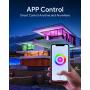 LED Strip Light, RGB+White Rope Light Strip, Strip Lighting with iOS & Android App Control, Alexa & Google Assistant Support, IP65 Water Resistance, and Music-Syncing Effects for Home (16.4ft)
