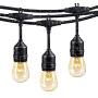 Pack of 26pcs S14 Light Bulbs for String Lights -11 Watt E26 Medium Candelabra Screw Base S14 Warm Replacement Clear Glass Bulbs for Commercial Grade Outdoor Patio Garden Vintage String Lights
