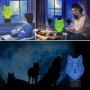 Animals Wolf 3D Night Light Touch Table Desk Lamps, Elstey 7 Color Changing Lights with Acrylic Flat & ABS Base & USB Cabler