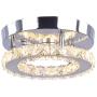 Dixun Modern Mini Led Chandelier Semi Flush Mount Crystal Lighting Ceiling Crystal Lamp for Bedrooms Dinning Rooms Hallway (Changeable Color)