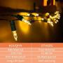 KOUQIYA Battery Operated String Lights,8 Mode 33ft 100 LED Christmas Lights with Remote Control Waterproof Fairy Lights for Tree Party Wedding Holiday Indoor Outdoor Garden Decoration-Warm White
