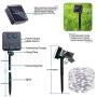 2 Pack Solar String Lights, 33ft 100LED 8 Modes Silver Wire Outdoor String Lights, Waterproof Solar Fairy Lights Rope Lights for Outdoors, Patio, Garden, Yard, Party, Wedding, Tree Decorations (White) 2 Pack Solar String Lights, 33ft 100LED 8 Modes Silver Wire Outdoor String Lights, Waterproof Solar Fairy Lights Rope Lights for Outdoors, Patio, Garden, Yard, Party, Wedding, Tree Decorations (White)